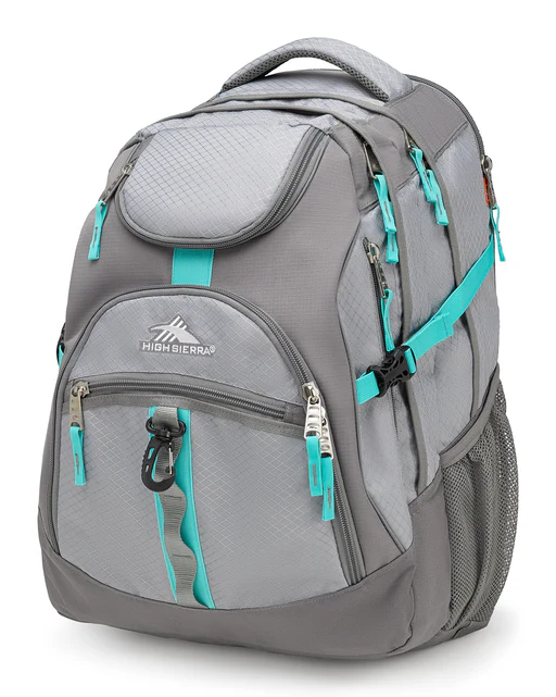 High Sierra Access Backpack - Ash/charcoal/aquamarine