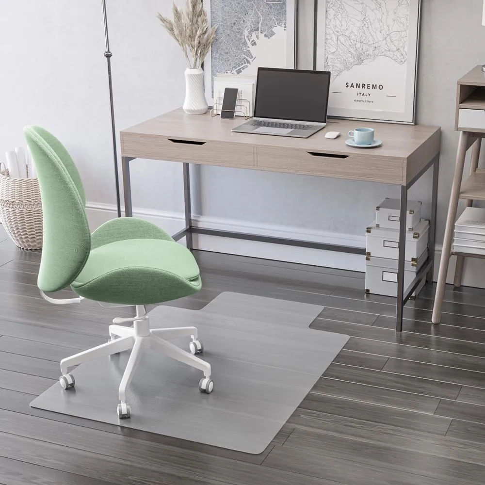 Deflecto Economat Plus With Micropel Antimicrobial For Hard Floors - Bulk Hard Floor, Hardwood Floor, Tile Floor, Laminate Floor, Linoleum Floor, Concrete - 48" Length X 36" Width X 0.50" Thickness - Rectangular - Vinyl - Clear - 1 / Carton