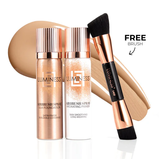 Airbrush Spray Silk Foundation & Hydrating Primer - Try Before You Buy - Light Medium 030