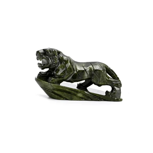 Serpentine Gemstone Animal Figurine - Dragon