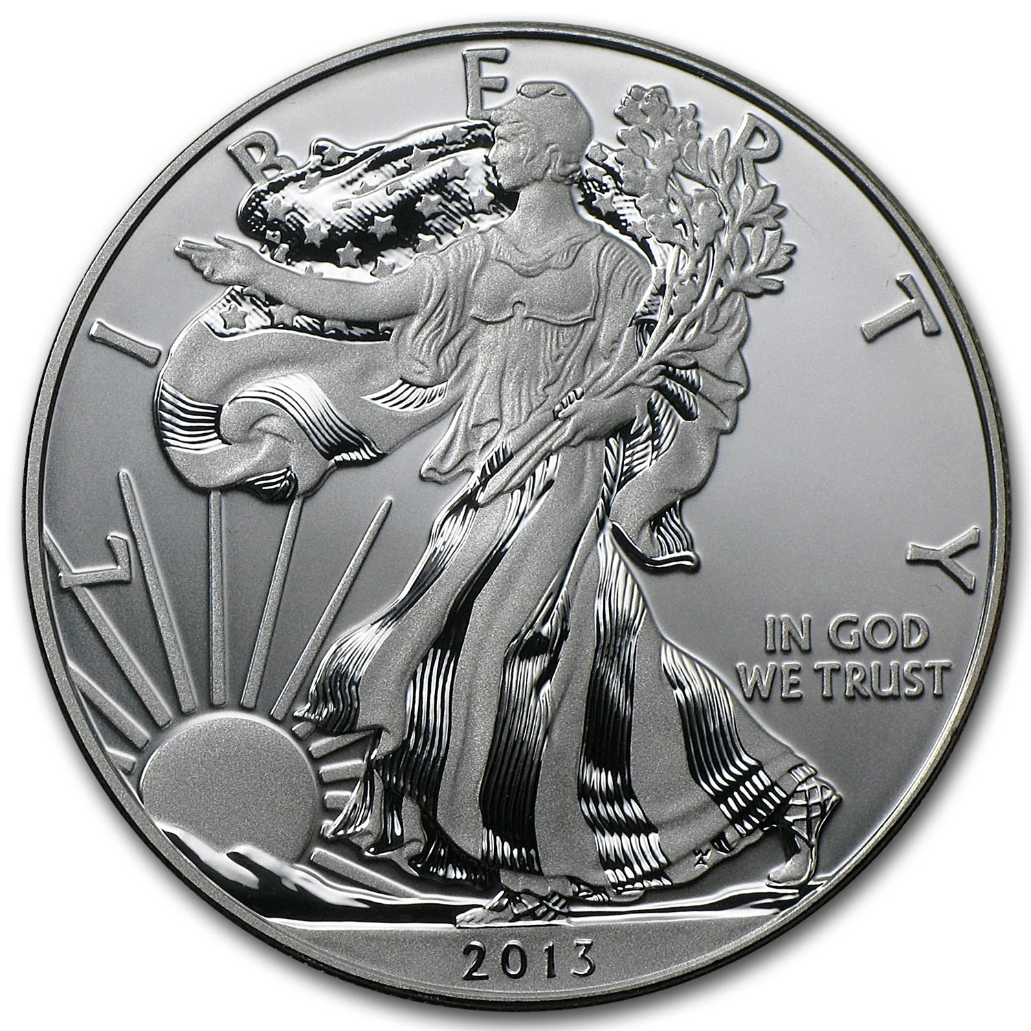 2013-w 1 Oz Enhanced Finish Silver Eagle (capsule Only)