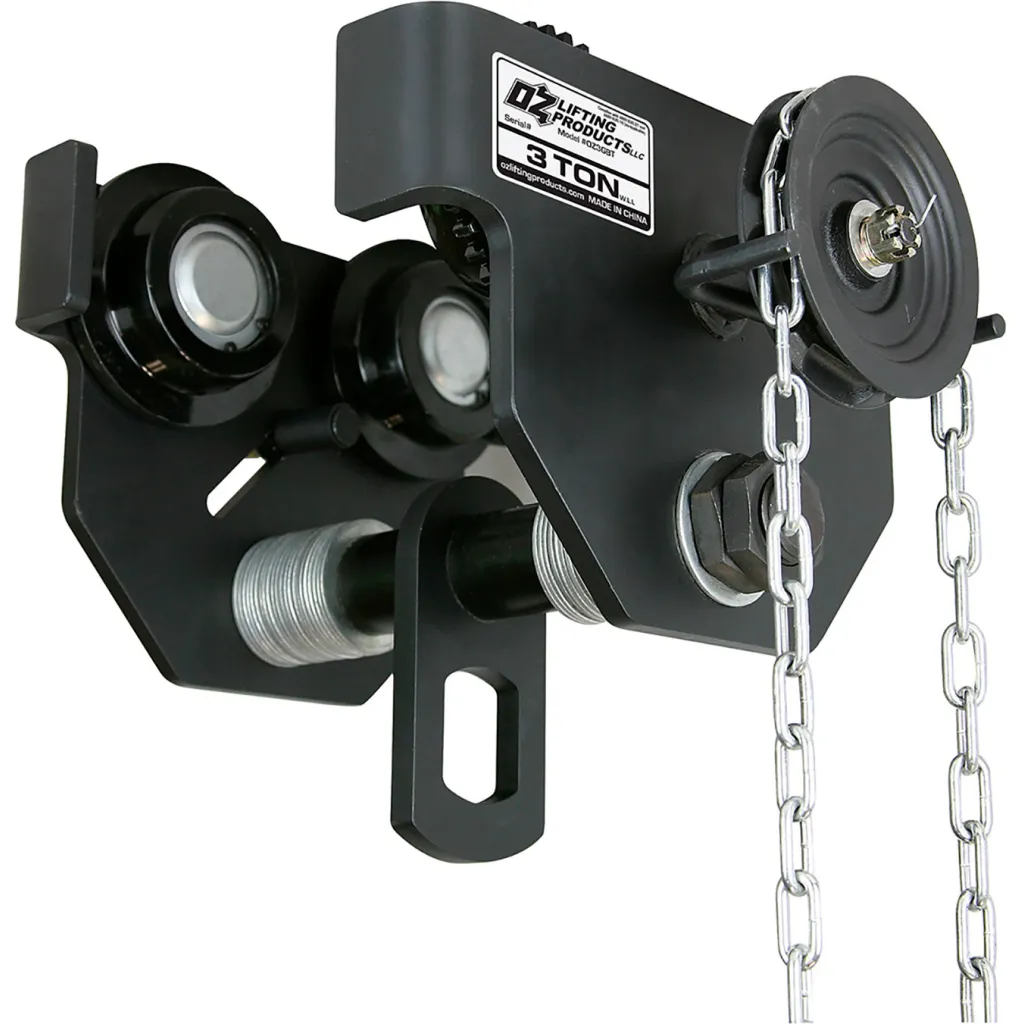 Oz Lifting Oz3gbt Geared Beam Trolley 3 Ton Capacity