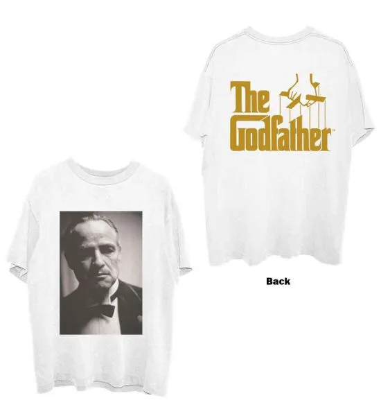 The Godfather Brando B&w Back Print White T-shirt