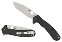 Spyderco C234cfp Amalgam 3.80 Fold Drop Point Plain Satin Cpm S30v Ss Blade/black Textured Carbon Fiber/g10 Handle Includes Pocket Clip, Knife