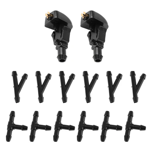 No.3w7z17603aa Windshield Washer Nozzle For Ford F-150 2004-2014 Black Front Plastic 1 Set