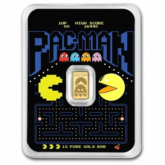 1 Gram Gold Bar - Pac-man 45th Anniversary In Tep