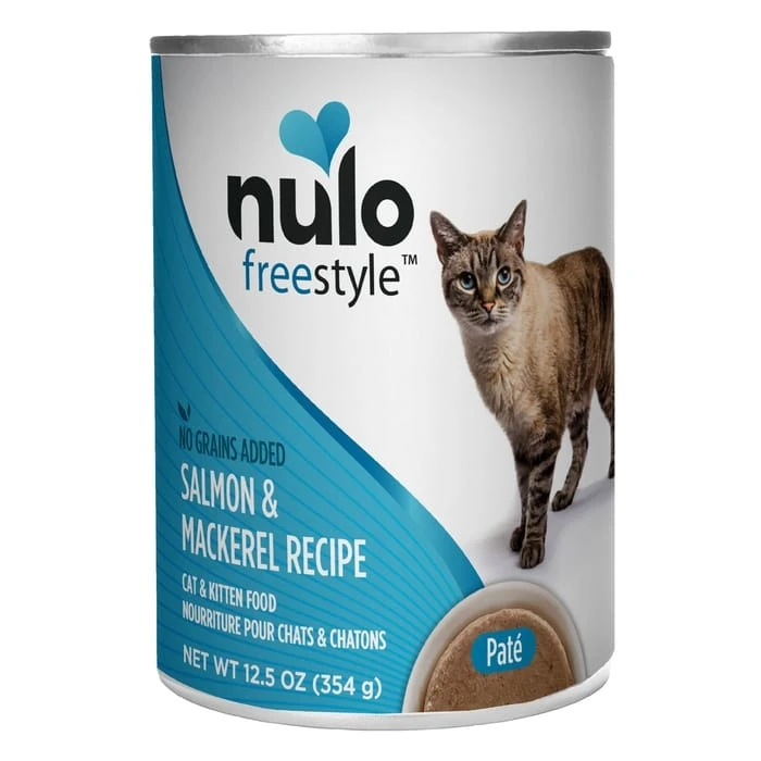 Nulo Freestyle Salmon & Mackerel Pate Cat Food 12.5 Oz Cans Case Of 12