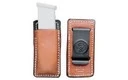 Desantis Secure Single Magazine Pouch, Fits Single Stack 45 Caliber, Ambidextrous, Tan Leather