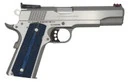 Colt Mfg O5072gcl Gold Cup Lite 9mm Luger 8+1 5 In Stainless National Match Barrel, Stainless Steel Serrated Slide, Stainless Steel Frame W/beavertail, Blue Scalloped G10 Grip, Pistol