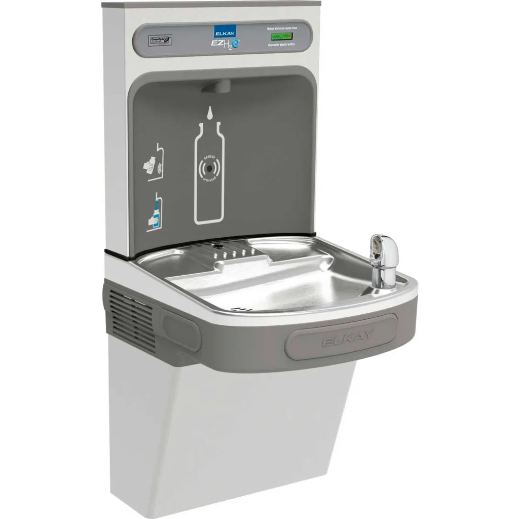 Elkay Ezs8wsvrsk Ezh2o Water Bottle Refilling Station W/single Ada Ez Cooler, Refrig, Vr Bubbler, Ss
