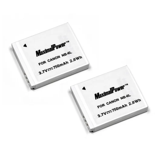 Maximalpower Replacement Nb-6lh / Nb-6l Batteries For Powershot S120, Sx510 Hs, Sx280 Hs, Sx500 Is, Sx700, D20, S90, D30, Elph 500, Sx270, Sx240, Sx520 Cameras - 2 Pack