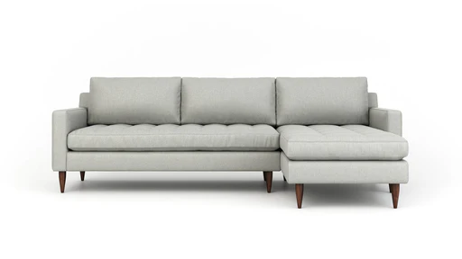 The Mcm Sofa With Chaise (95", Chaise On Right) - Premium Leather/down Alternative/natural