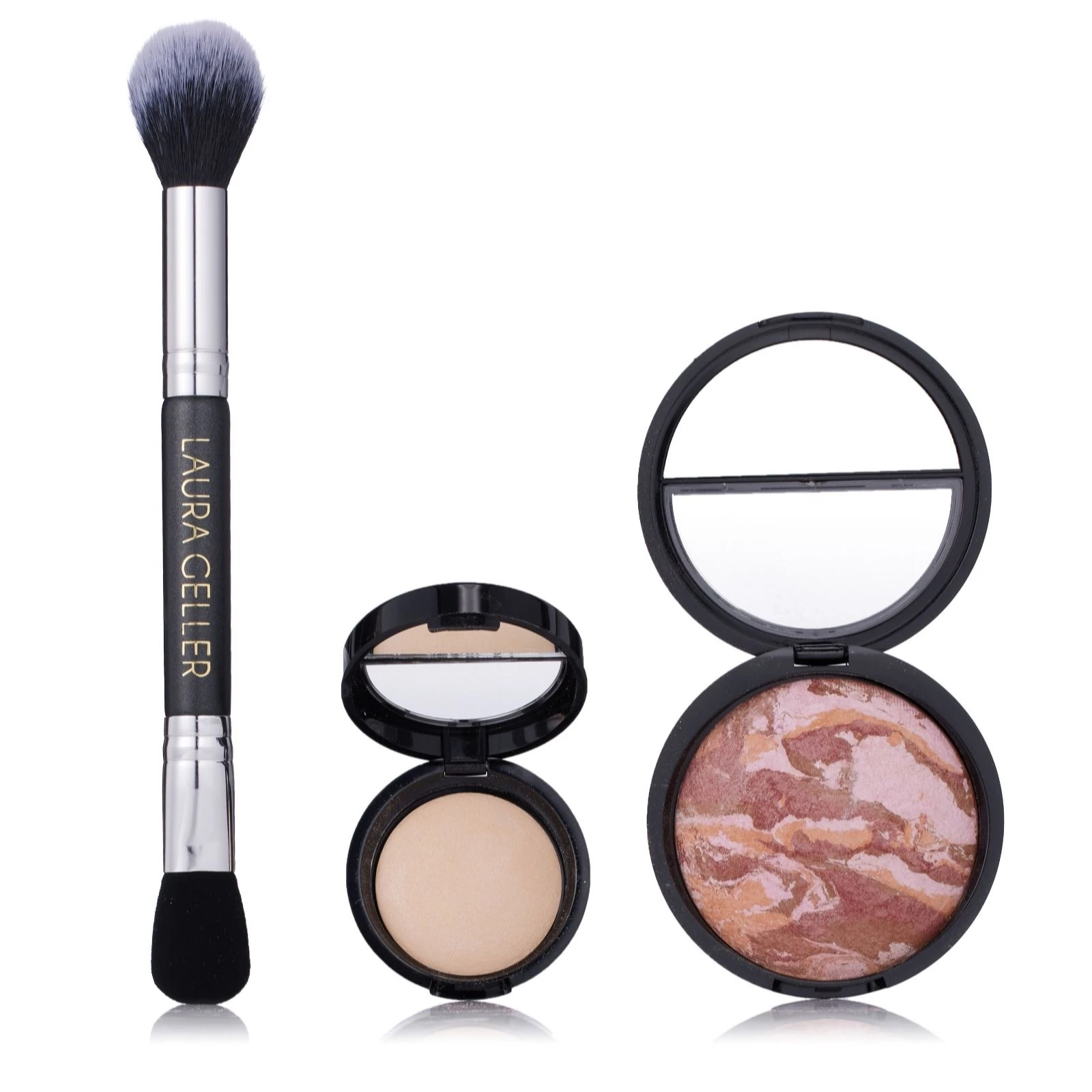 Laura Geller Baked Blush-n-bronze Highlighter & Double Ended Brush