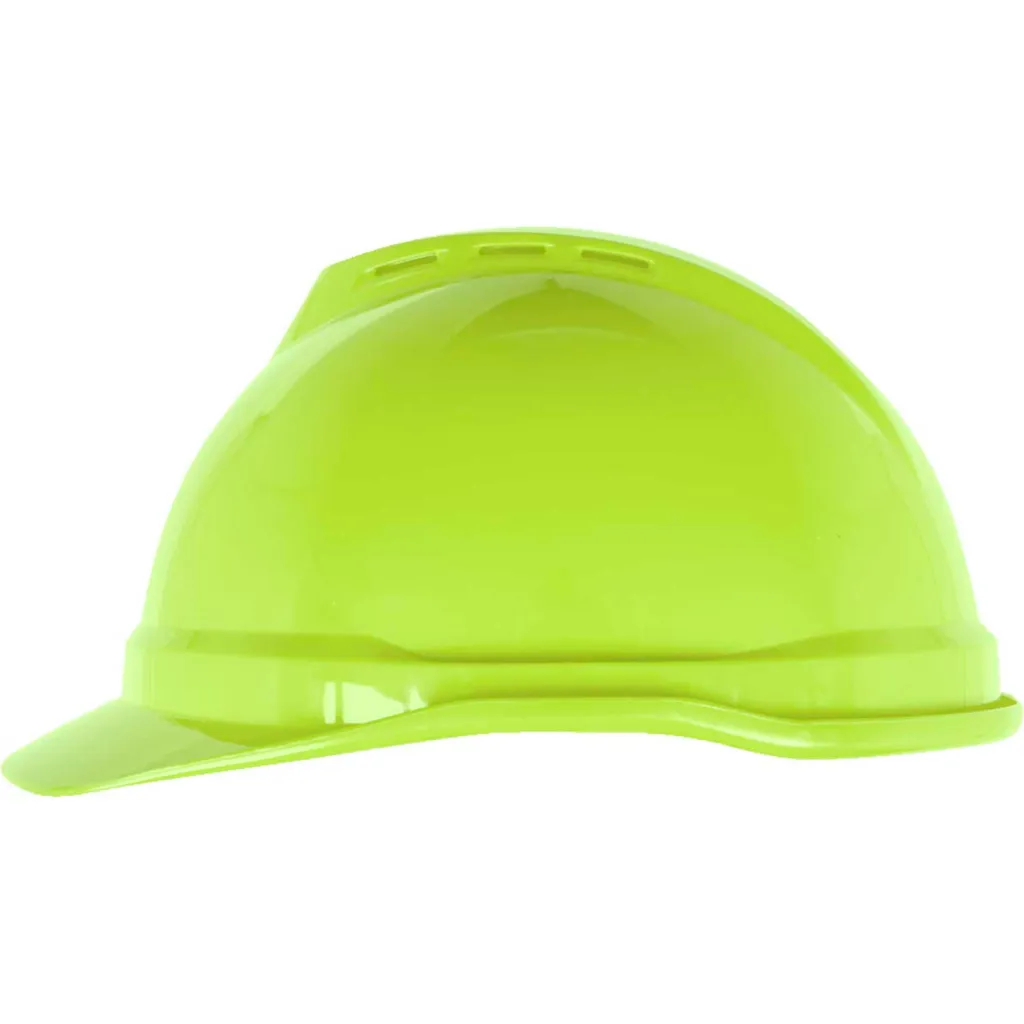 Msa V-gard 500 Cap Vented 4-point Fas-trac Iii Hi-viz Yellow-green