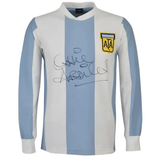 Limited Edition Ossie Ardiles Signed Argentina 1978 Shirt