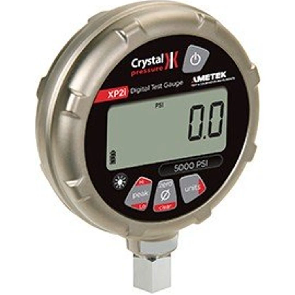 Ametek Crystal Xp2i Digital Pressure Gauge With Panel Mounting, 0 To 15 Psi, 4.5" Dial, Npt Panel Mount, Diecast Aluminum Housing