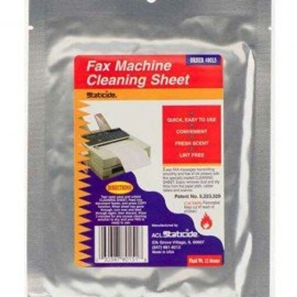 Acl Staticide 8015-case Fax Machine Cleaning Sheets