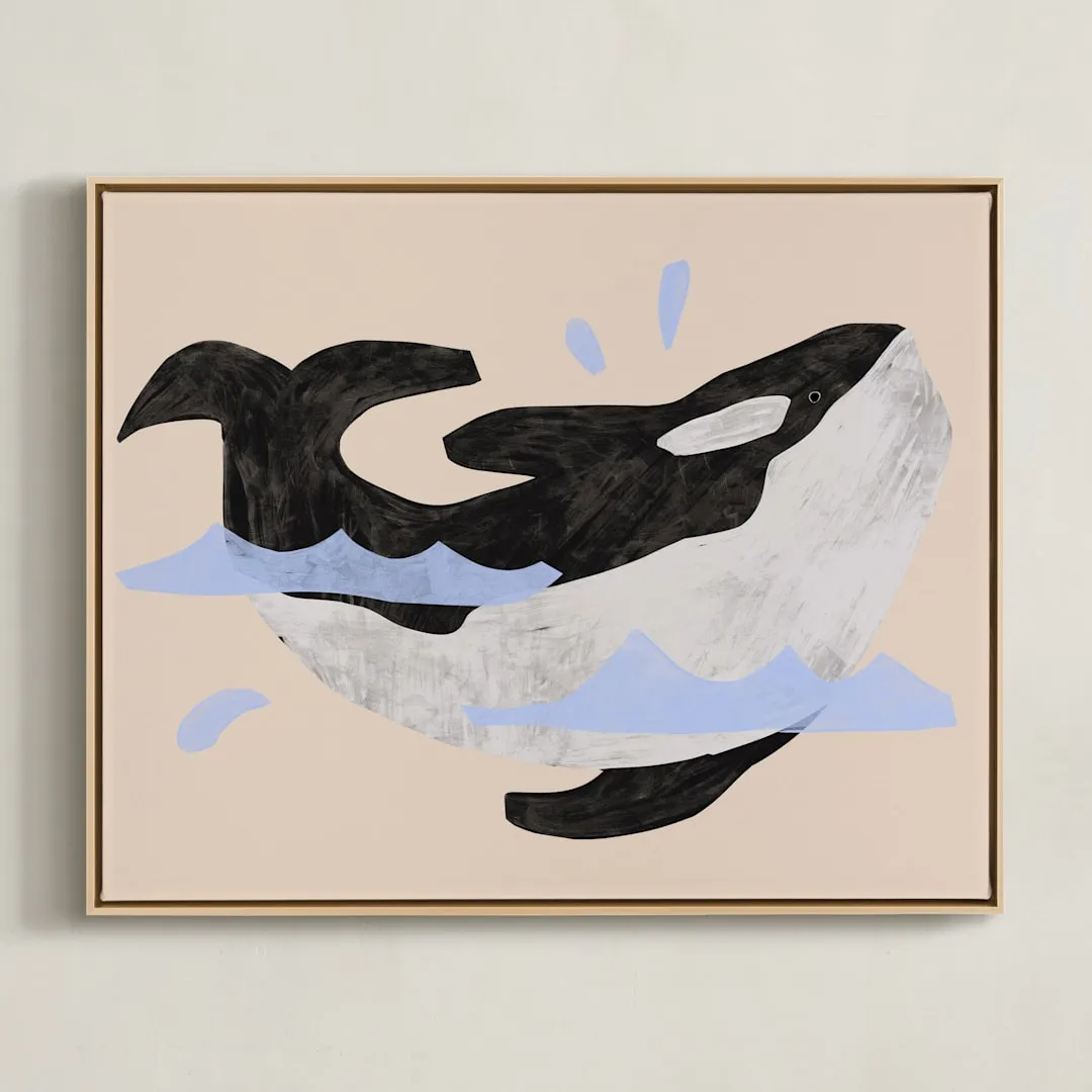 Orca, Where Are You? Art Print On Canvas