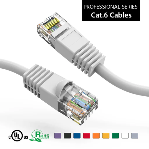 Nippon Labs Cat6 Utp Ethernet Network Booted Cable - White