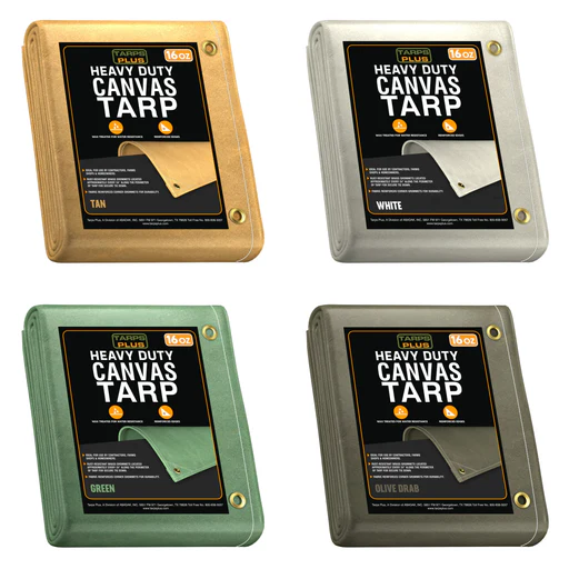 Heavy Duty Canvas Tarps - Tan/20' X 30'