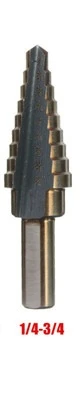 Hhip 1/4-3/4" High Speed Steel Step Drill With 9 Steps (5000-0015)