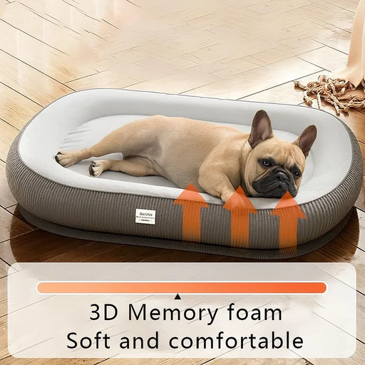 Pawdura Luxury Sofa Bed For French Bulldogs – Soft Supportive And Stylish - Brown/xxl