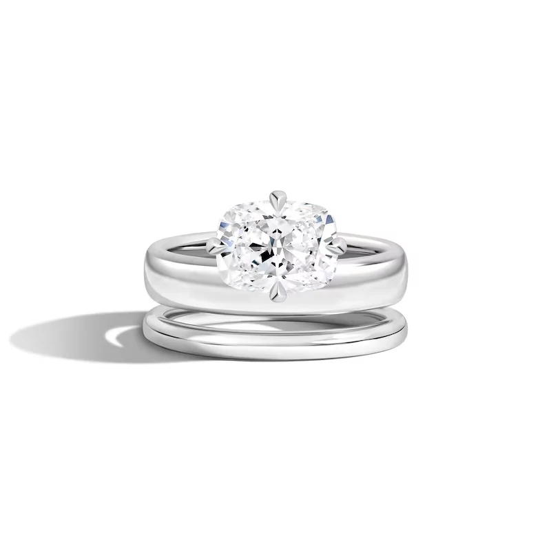 Zales X Shahla 2 Ct. Certified Cushion-cut Lab-grown Diamond Solitaire Double Donut Engagement Ring In Platinum