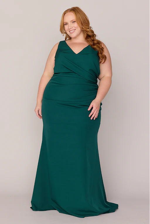 Dawson Crepe Dress | Made To Order - Dusty Blue