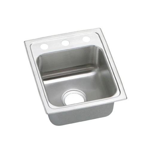 Elkay Pacemaker Top Mount Stainless Steel 15x17.5x7.25 1-hole Single Bowl Kitchen Sink 743680