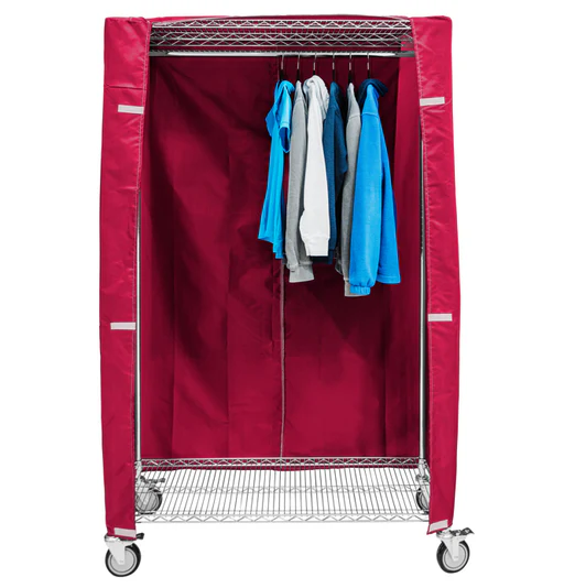 400 Denier Nylon Cart Cover With Zipper - Red (24"d X 60"w X 72"h)