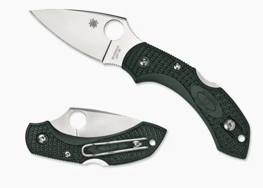 Spyderco Dragonfly 2 Lightweight British Racing Green Zdp-189 Plain Blade Folding Knife