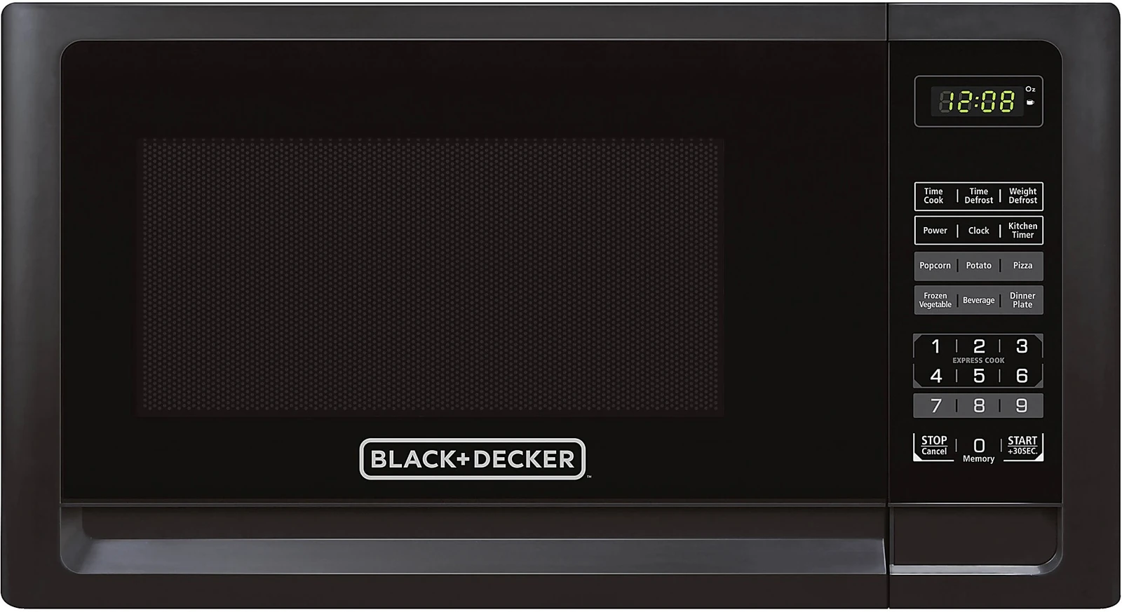 Black+decker 0.7 Cu Ft Digital Countertop Microwave, Black