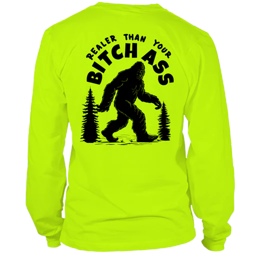 Realer Than You - Hi Vis Long Sleeve - Safety Yellow/md