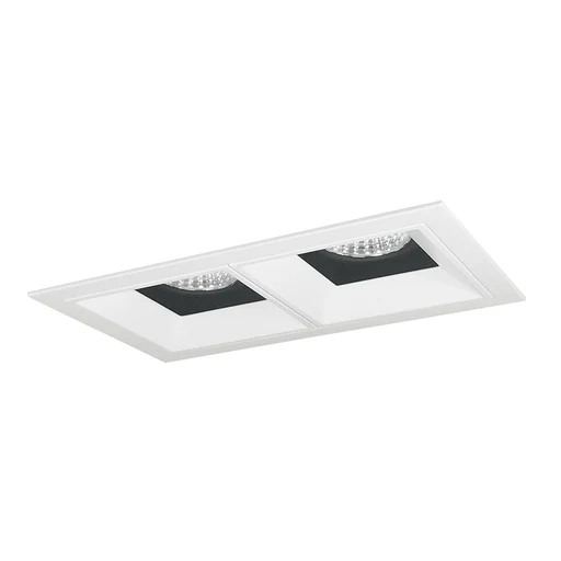 Nora Nmiot-12-ff Iolite Mls Flanged Two Head Fixed Downlight Trim - 4000k/matte Powder White/matte Powder White