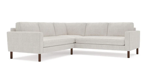 Laguna Sectional (bench Cushion) (100" X 115", Corner On Right) - Premium Leather/natural (round)