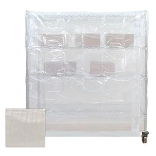24"d 1/8" Scrim Reinforced Clear Vinyl Cart Covers - 24"d X 72"w X 72"h - 1/8" Scrim Reinforced Clear Vinyl Cart Cover W/ Zipper (cz247272-12s)