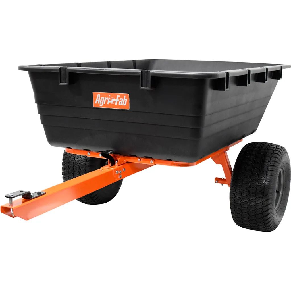 Agri-fab Dual Wheel Atv Swivel Cart 18 Cu. Ft. Capacity Black/orange