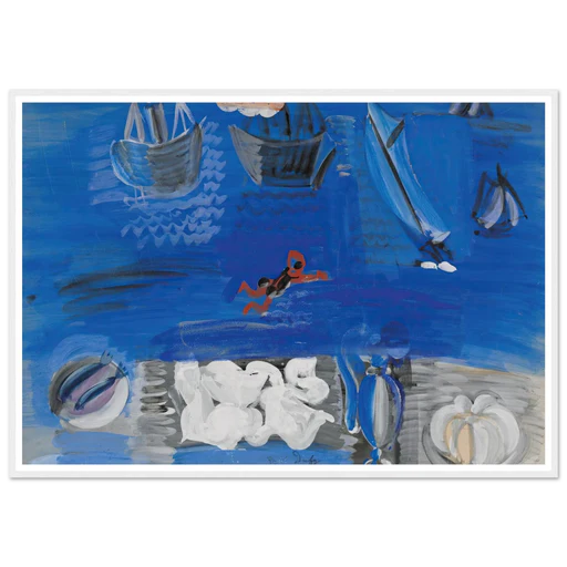 Nature Morte Et Bateaux Art Print Raoul Dufy