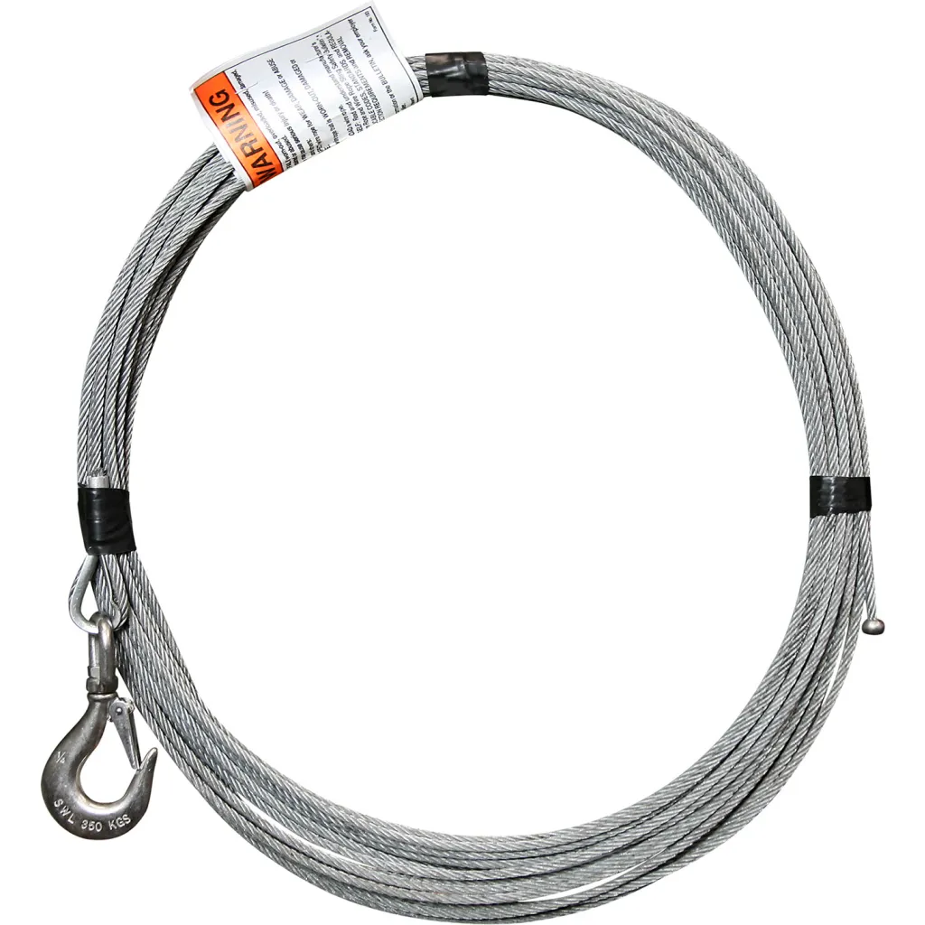 Oz Lifting Products Galvanized Cable Assembly With Ball End Fitting, 3/16" Dia. X 20'l