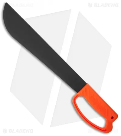 Ontario Okc 12" Camper Orange D Handle Machete Fixed Blade Knife (black)