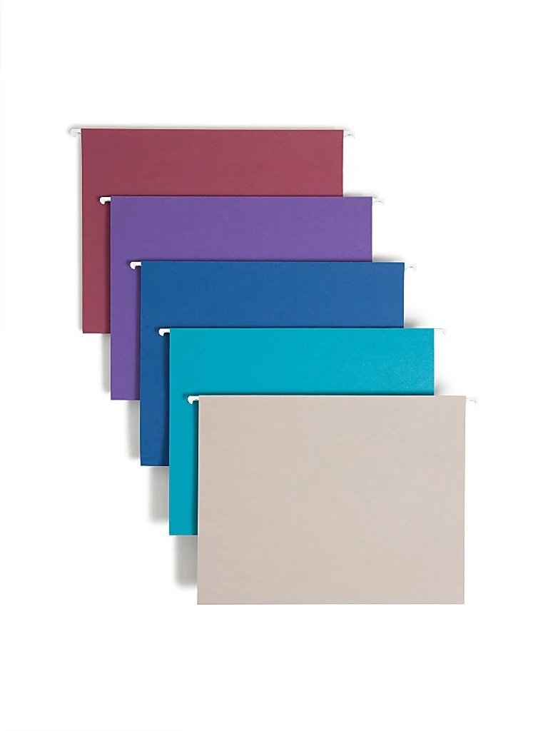 Smead Hanging File Folders, Letter Size, Assorted Colors, Box Of 25 Folders