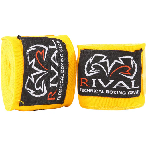 Rival Boxing Traditional Cotton Handwraps - Yellow/180"