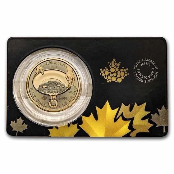 2021 Rcm 1 Oz Gold Klondike Gold Rush Bu (damaged Assay)