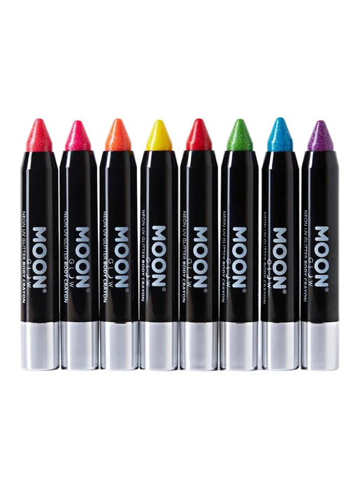 Moon Glow Neon Uv Glitter Body Crayons - Purple