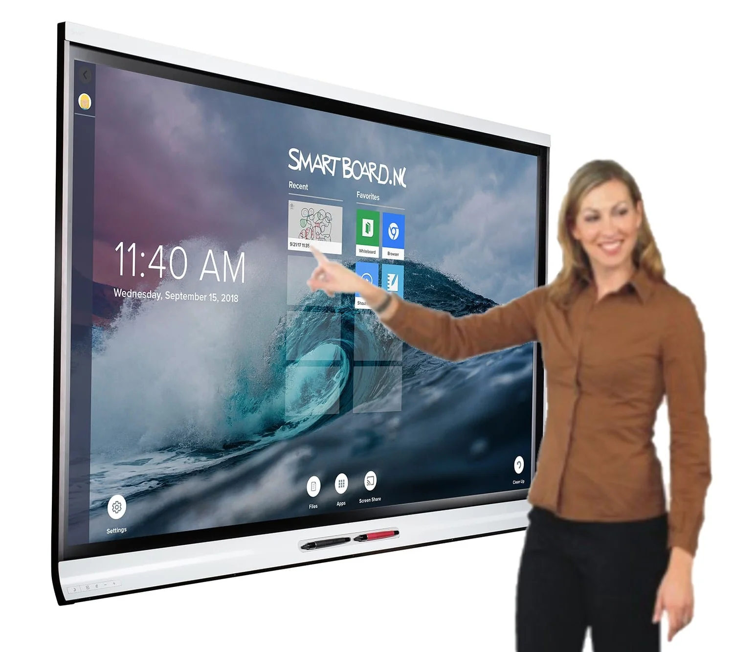Smart Board Spnl6065 Interactive Whiteboard 65" (refurbished) - Wall Mounted