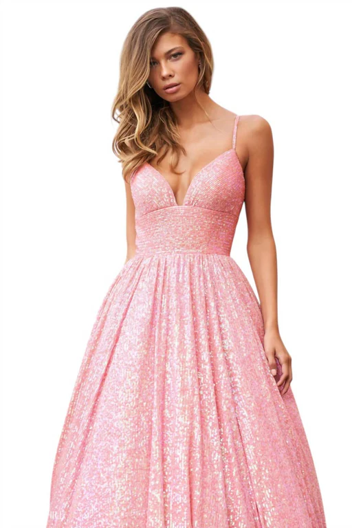 Sweetheart Soft Sequin Prom Dress