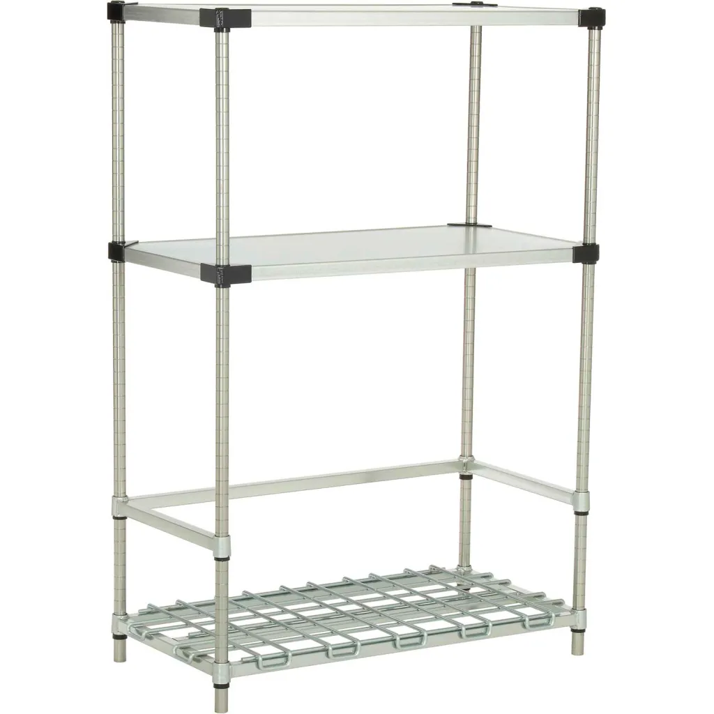 Nexelon Bk18306n 3-shelf Container/keg Rack 30"w X 18"d X 63"h