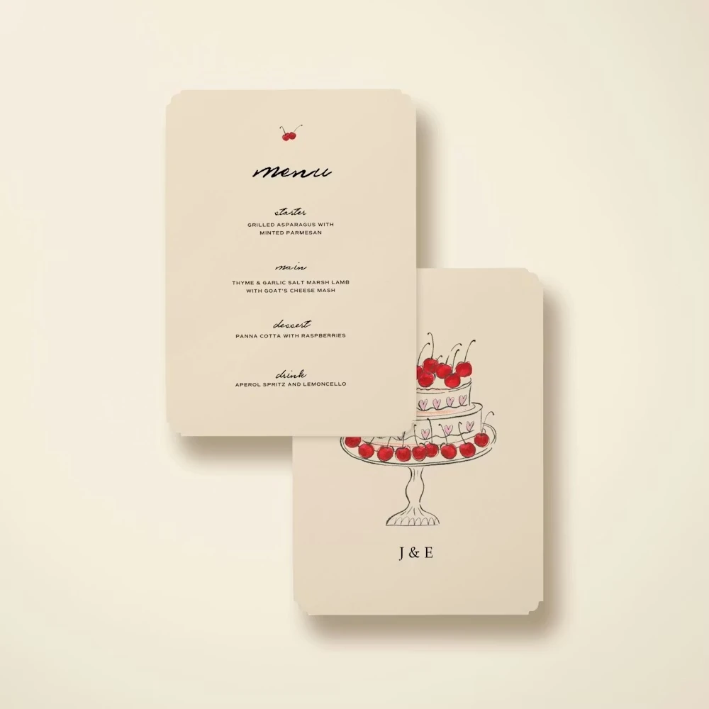 Sweet Beginnings Corniced Menu