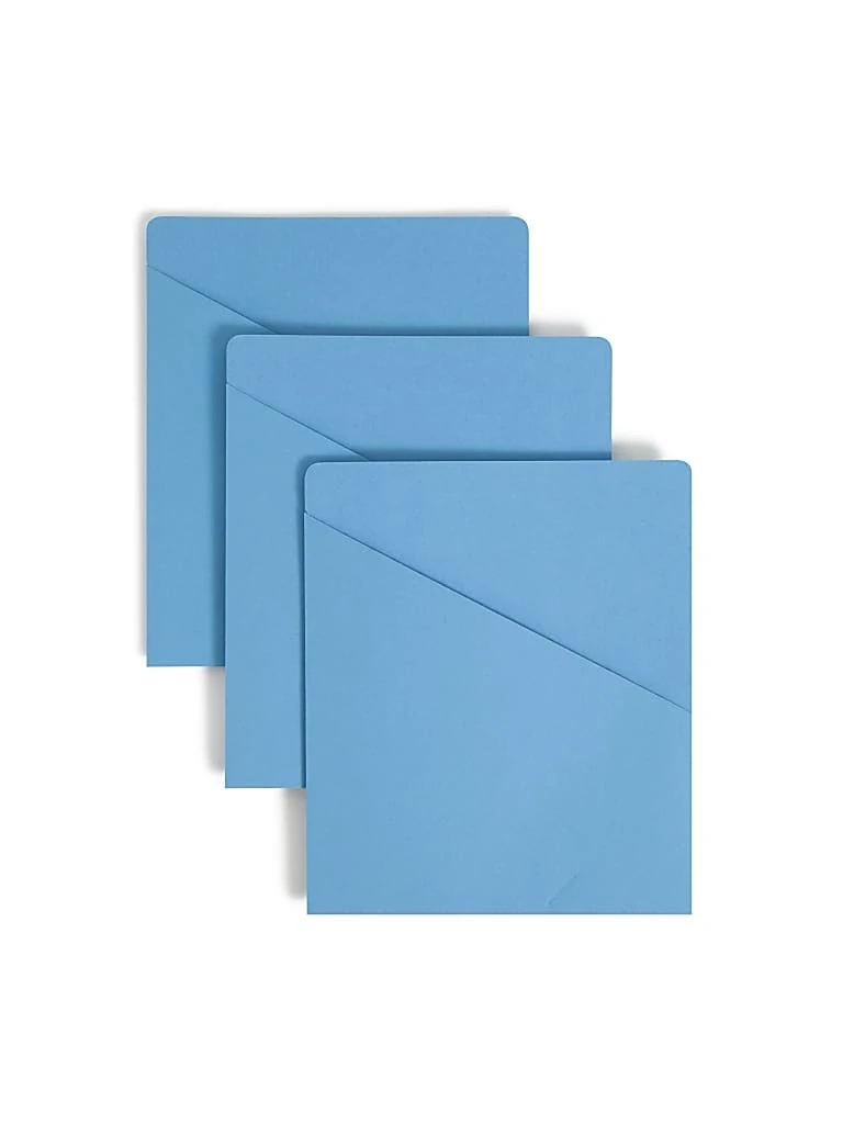 Smead Slash File Jackets Convenience Pack 9 1/2" X 11 3/4" Blue Pack Of 25