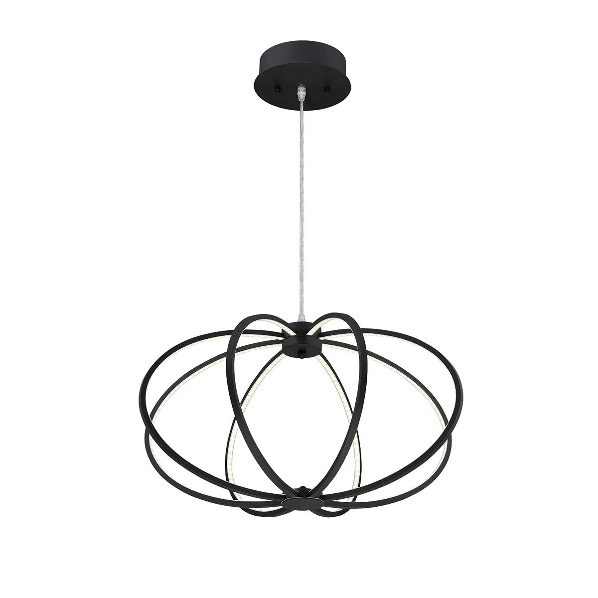 Leggero 8-light Black Led Pendant
